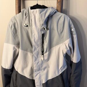 O'Neill Woman’s Colourblock Hooded Jacket - Light Gray/White/Dark Gray